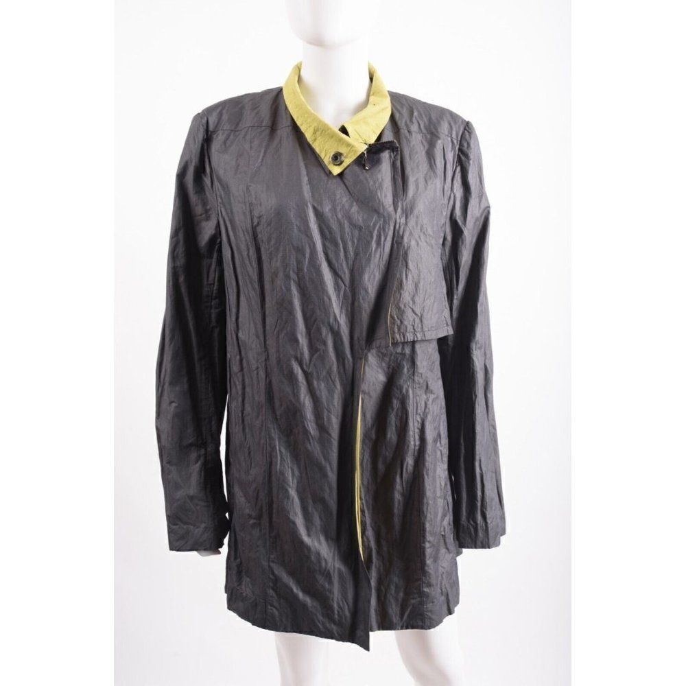 Earl Rutenberg Womens Jacket Sz 14 Windbreaker Gray Lime Green